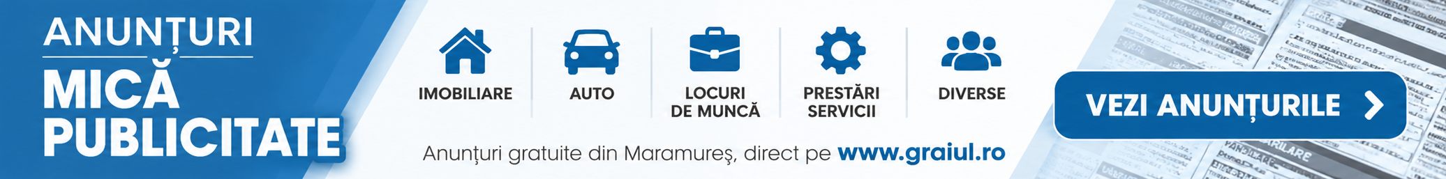 Anunțuri mica publicitate Graiul Maramureșului
