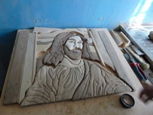 Tablou realizat prin intarsie