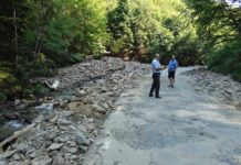 DN 19 - distrus de viitură pe o porţiune de 250 m