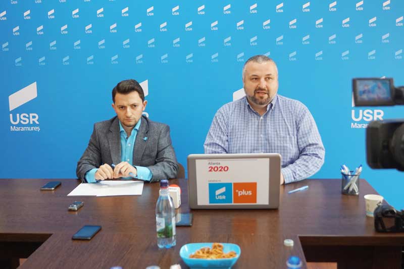 USR Vlad Duruş, deputat USR, şi Dan Ivan, preşedinte USR Maramureş