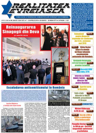 Realitatea evreiasca apilie 2019