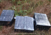 Ţigări de contrabandă într-un adăpost de animale de pe Valea Vişeului