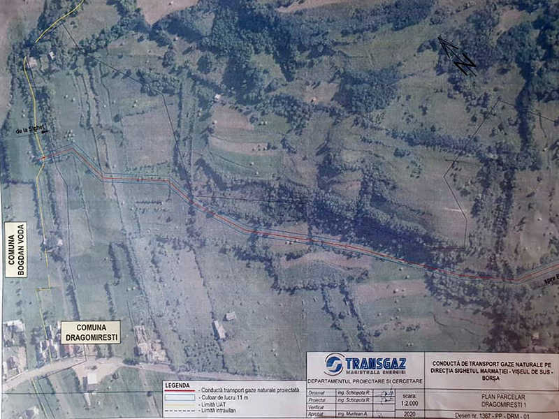 harta traseu gaz dragomiresti
