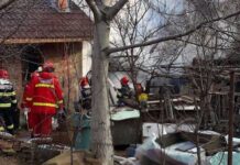 Bărbat carbonizat în casă