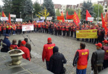 Poștașii maramureșeni protestează în capitală