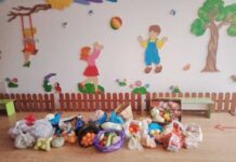 Fructe și legume, donate de preșcolari