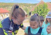 Polițiștii, prezenți în tabăra din Tămășești