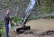 Lucrări de decolmatare a captărilor de apă în Cupșeni