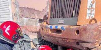 Conductă de gaz, ruptă de un buldozer în Baia Sprie