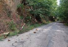 Au început iar să cadă pietre pe drumul județean Cavnic-Băiuț