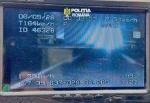 Gonea cu 164 km/h pe raza localității Borșa