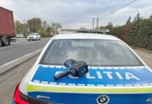 În Baia Mare, autospecială de poliție, implicată într-un accident
